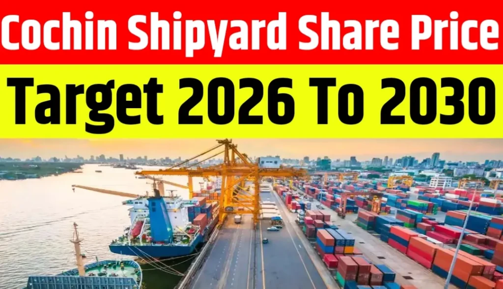 Cochin Shipyard share price target, Cochin Shipyard share price target 2026, Cochin Shipyard share price target 2027, Cochin Shipyard share price target 2028, Cochin Shipyard share price target 2029, Cochin Shipyard share price target 2030, defence PSU stocks, shipbuilding stocks India